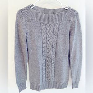 Alfani Gray Cable Knit Sweater